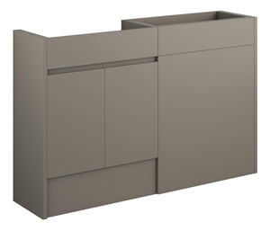 Auvellis Cara 1236mm Standard Basin & WC Unit Pack – Matt Stone | Cabinet Colour: Grey