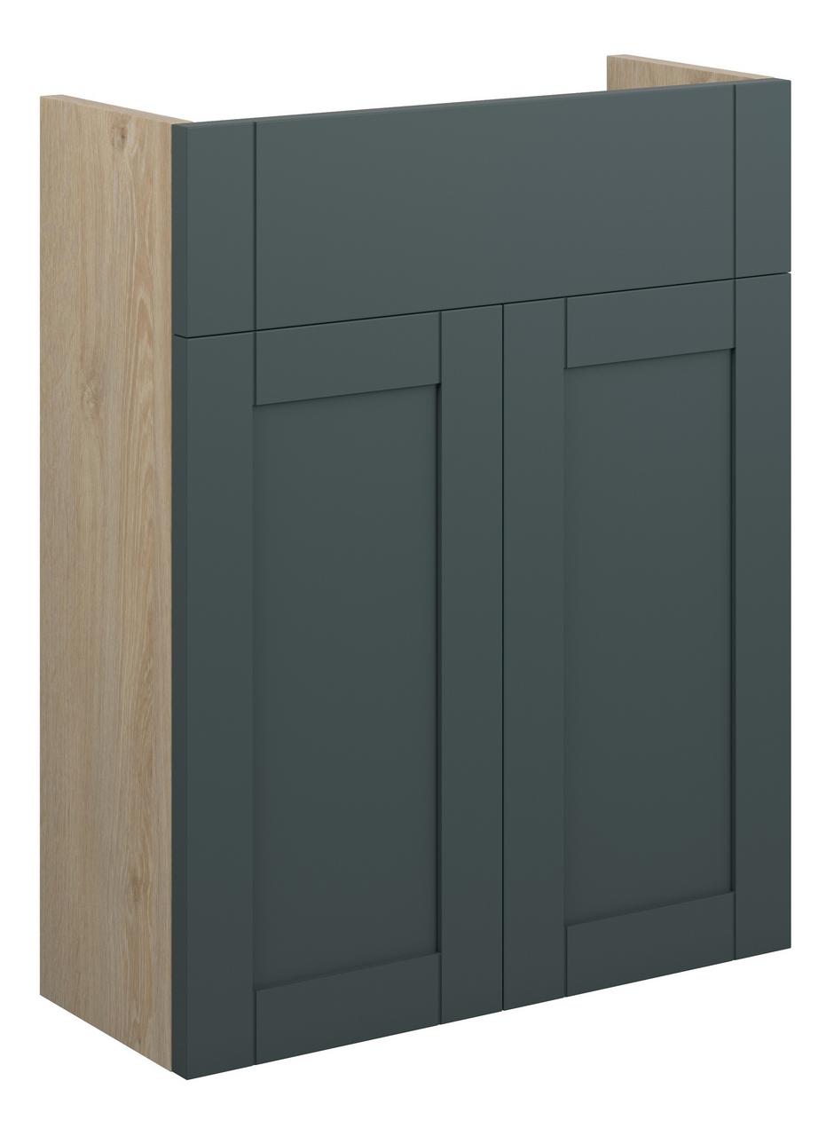 Auvellis Forma 500mm Slim Basin Unit – Matt Green Camo | Cabinet Colour: Oak