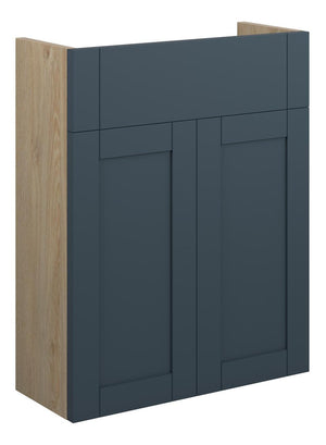 Auvellis Forma 500mm Slim Basin Unit – Matt Arley Blue | Cabinet Colour: Oak