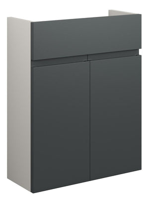 Auvellis Cara 500mm Slim Basin Unit – Matt Graphite Grey | Cabinet Colour: Grey