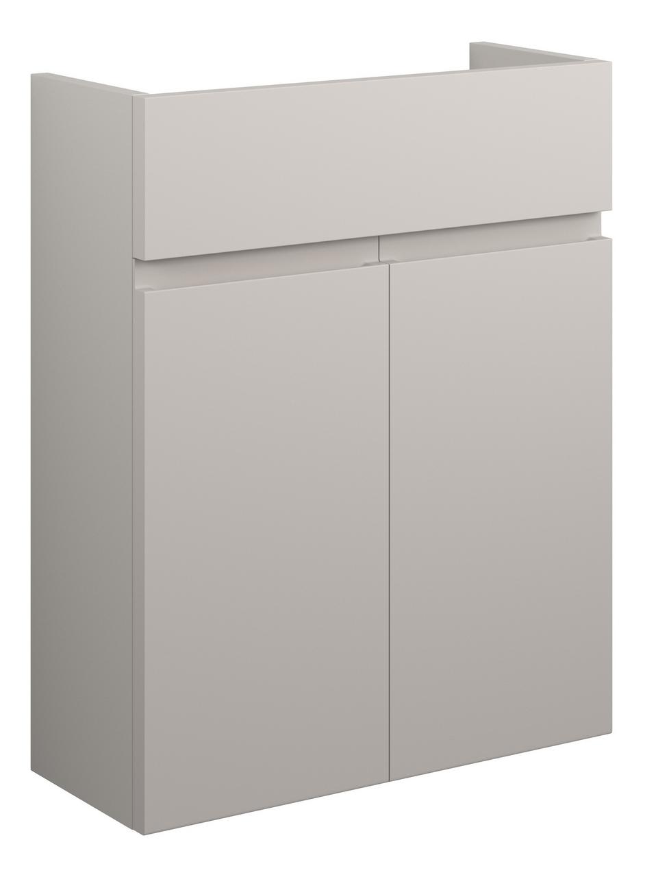 Auvellis Cara 500mm Slim Basin Unit – Matt Dove Grey | Cabinet Colour: Grey