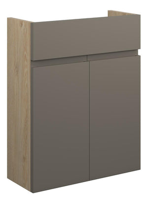 Auvellis Cara 500mm Slim Basin Unit – Matt Stone | Cabinet Colour: Oak