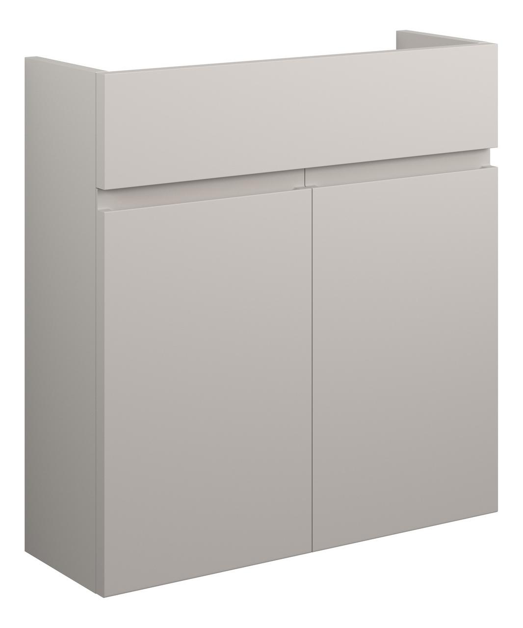 Auvellis Cara 600mm Slim Basin Unit – Matt Dove Grey | Cabinet Colour: Grey