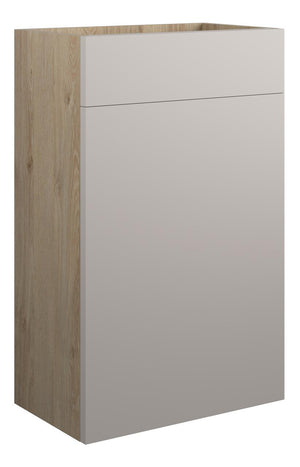 Auvellis Cara 500mm Standard WC Unit – Matt Dove Grey | Cabinet Colour: Oak