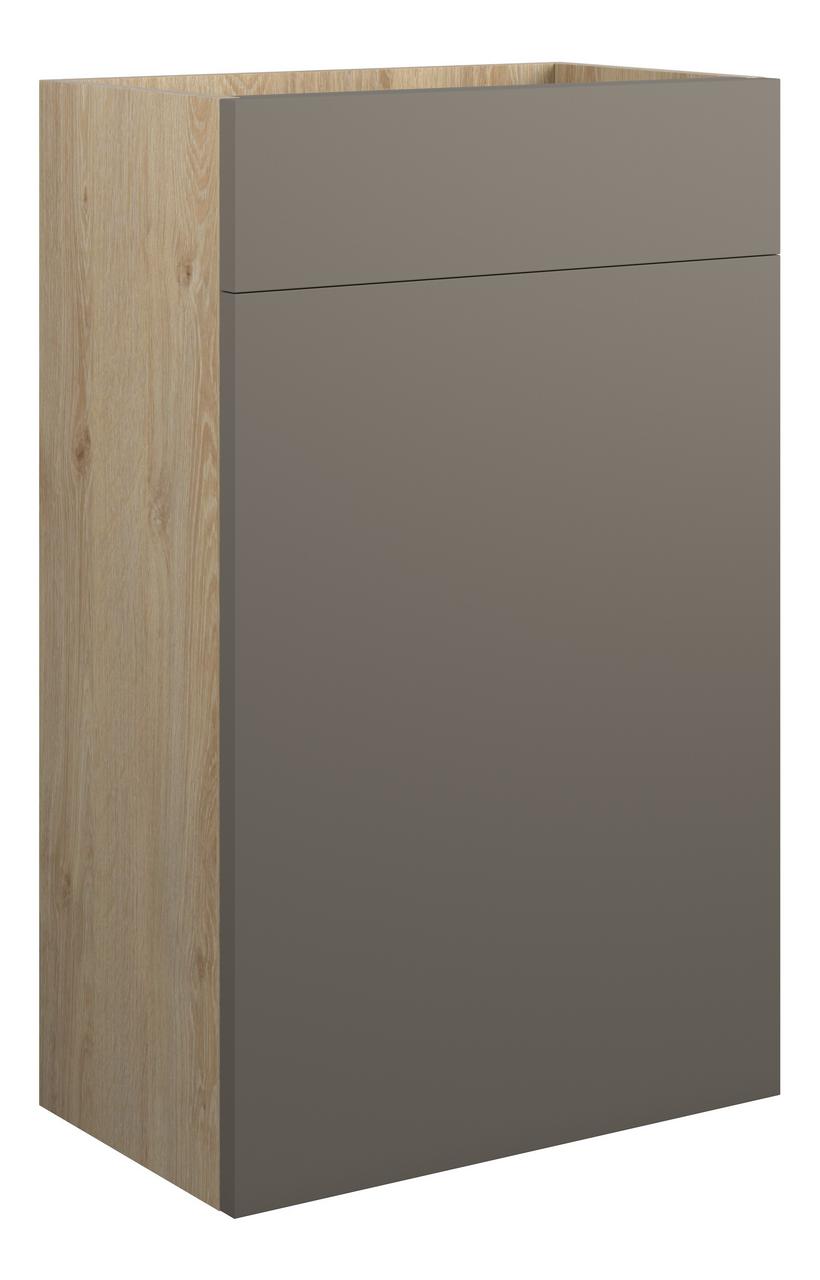Auvellis Cara 500mm Standard WC Unit – Matt Stone | Cabinet Colour: Oak