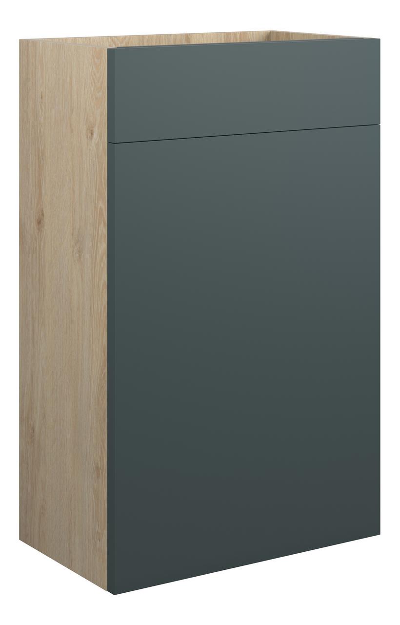 Auvellis Cara 500mm Standard WC Unit – Matt Green Camo | Cabinet Colour: Oak