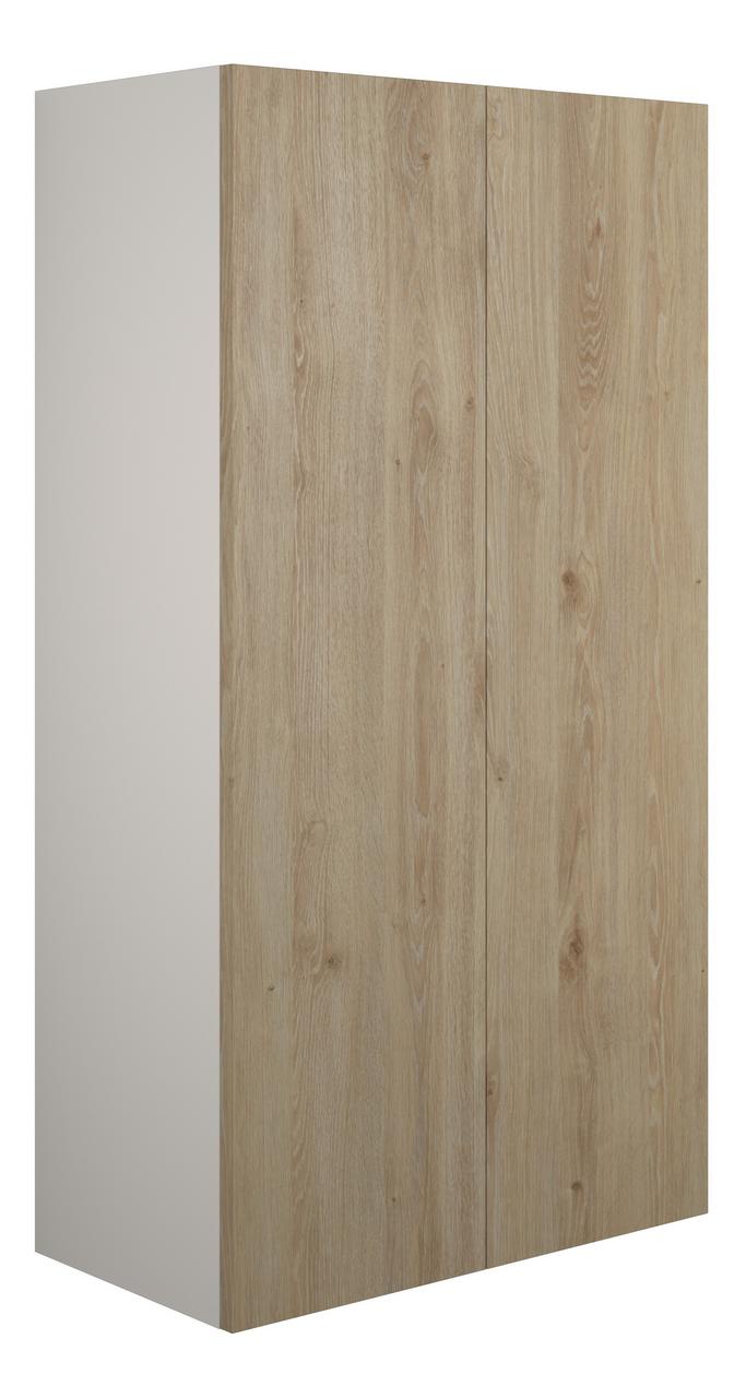 Auvellis Linaro 600mm Standard 2 Door Storage Unit – Havana Oak | Cabinet Colour: Grey