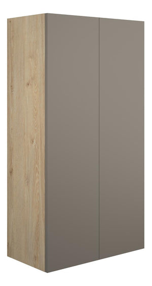 Auvellis Linaro 600mm Standard 2 Door Storage Unit – Matt Stone | Cabinet Colour: Oak