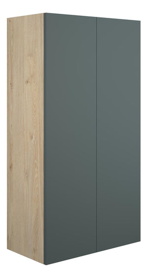 Auvellis Linaro 600mm Standard 2 Door Storage Unit – Matt Green | Cabinet Colour: Oak