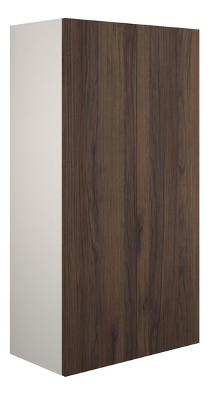 Auvellis Linaro 600mm Standard 2 Door Storage Unit – Warm Walnut | Cabinet Colour: Grey