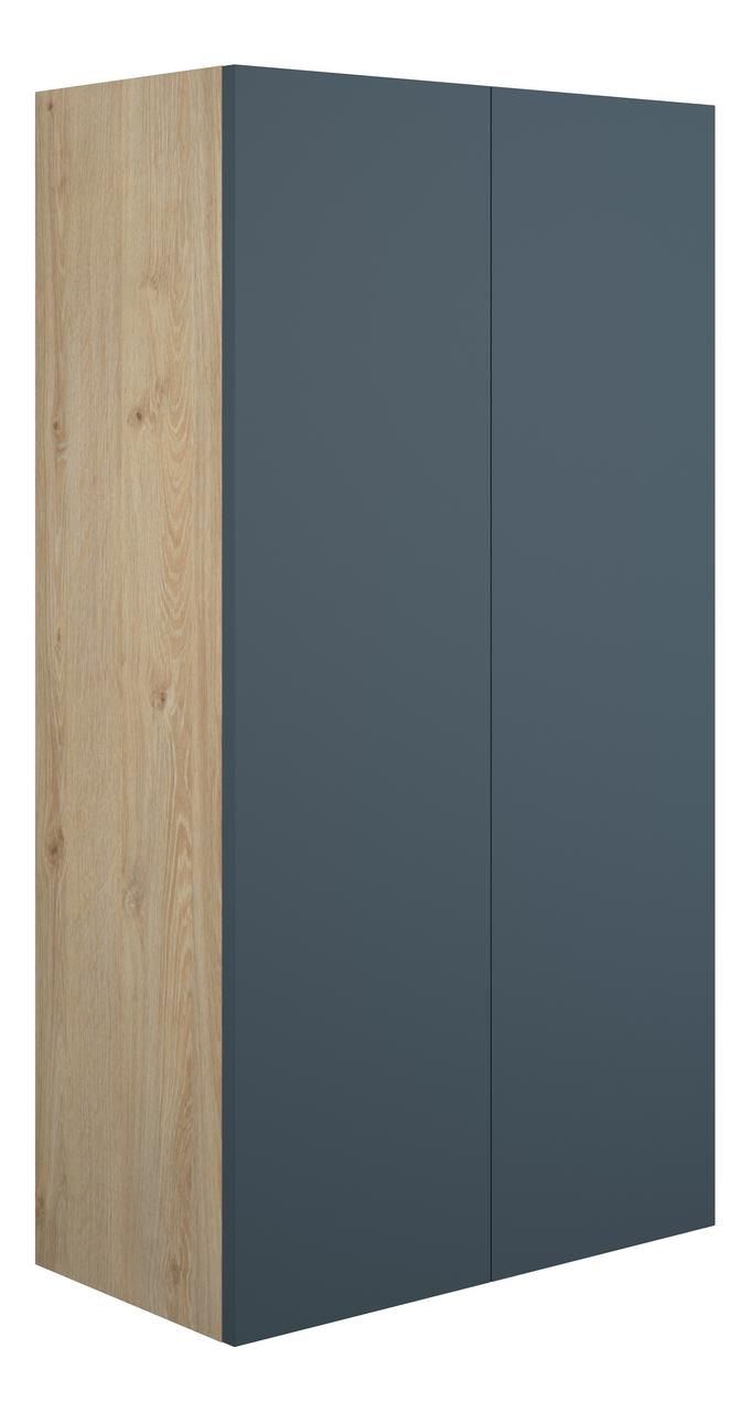 Auvellis Linaro 600mm Standard 2 Door Storage Unit – Matt Arley Blue | Cabinet Colour: Oak