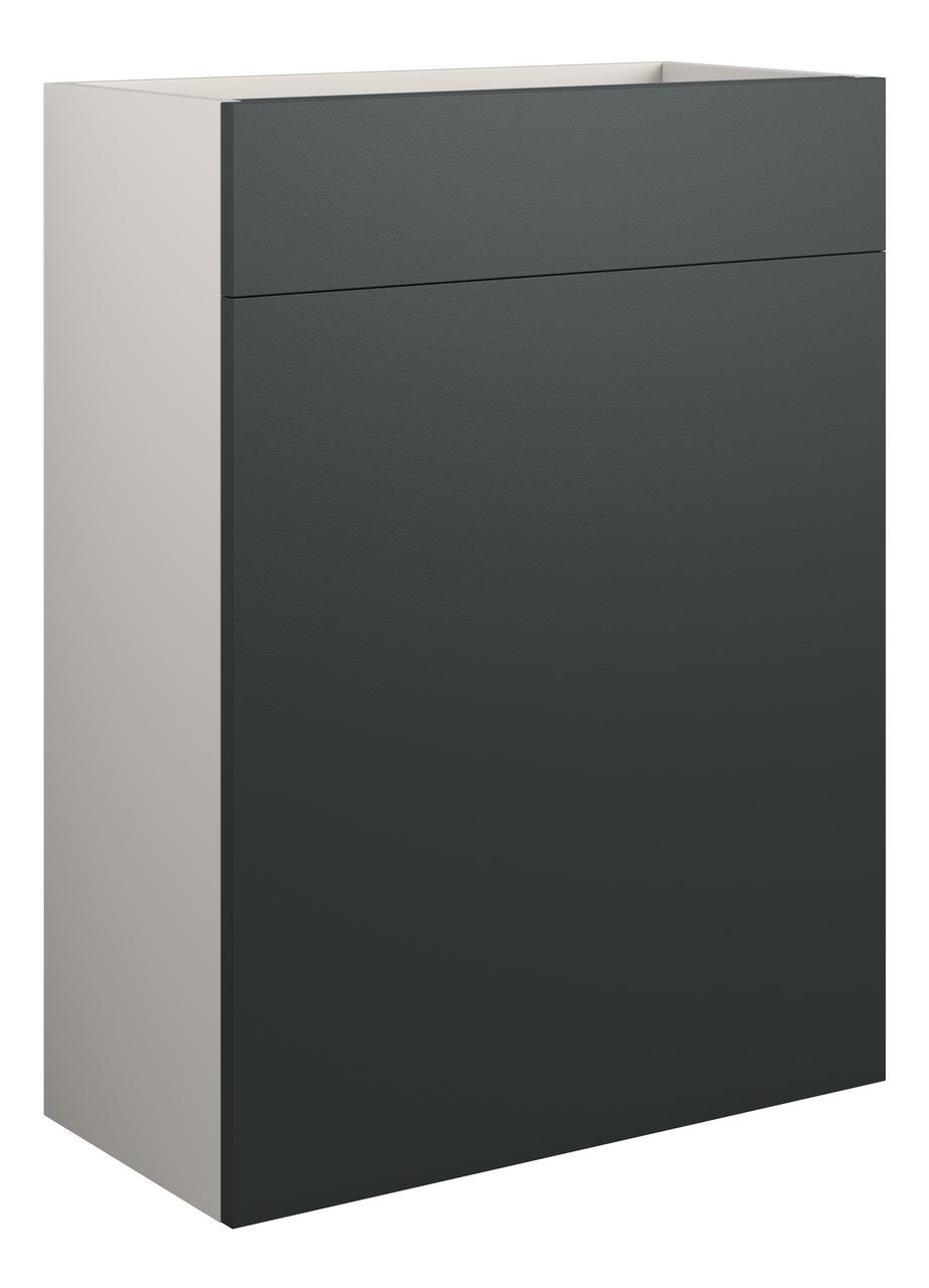 Auvellis Edin 600mm Standard WC Unit – Matt Graphite Grey | Cabinet Colour: Grey