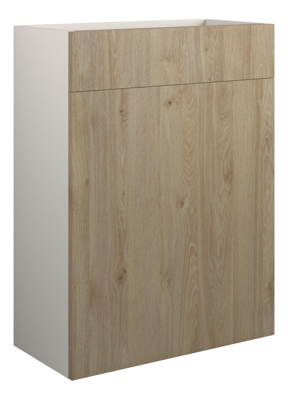 Auvellis Edin 600mm Standard WC Unit – Havana Oak | Cabinet Colour: Grey