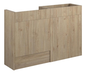 Auvellis Linaro 1236mm Standard Basin & WC Unit Pack – Havana Oak | Cabinet Colour: Oak
