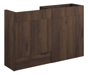 Auvellis Linaro 1236mm Standard Basin & WC Unit Pack – Warm Walnut | Cabinet Colour: Oak