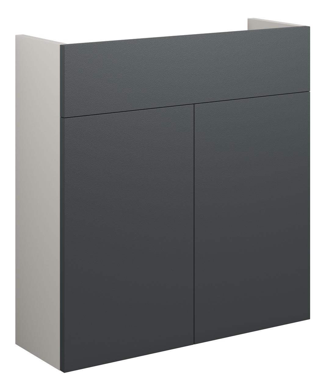 Auvellis Linaro 600mm Slim Basin Unit – Matt Graphite Grey | Cabinet Colour: Grey