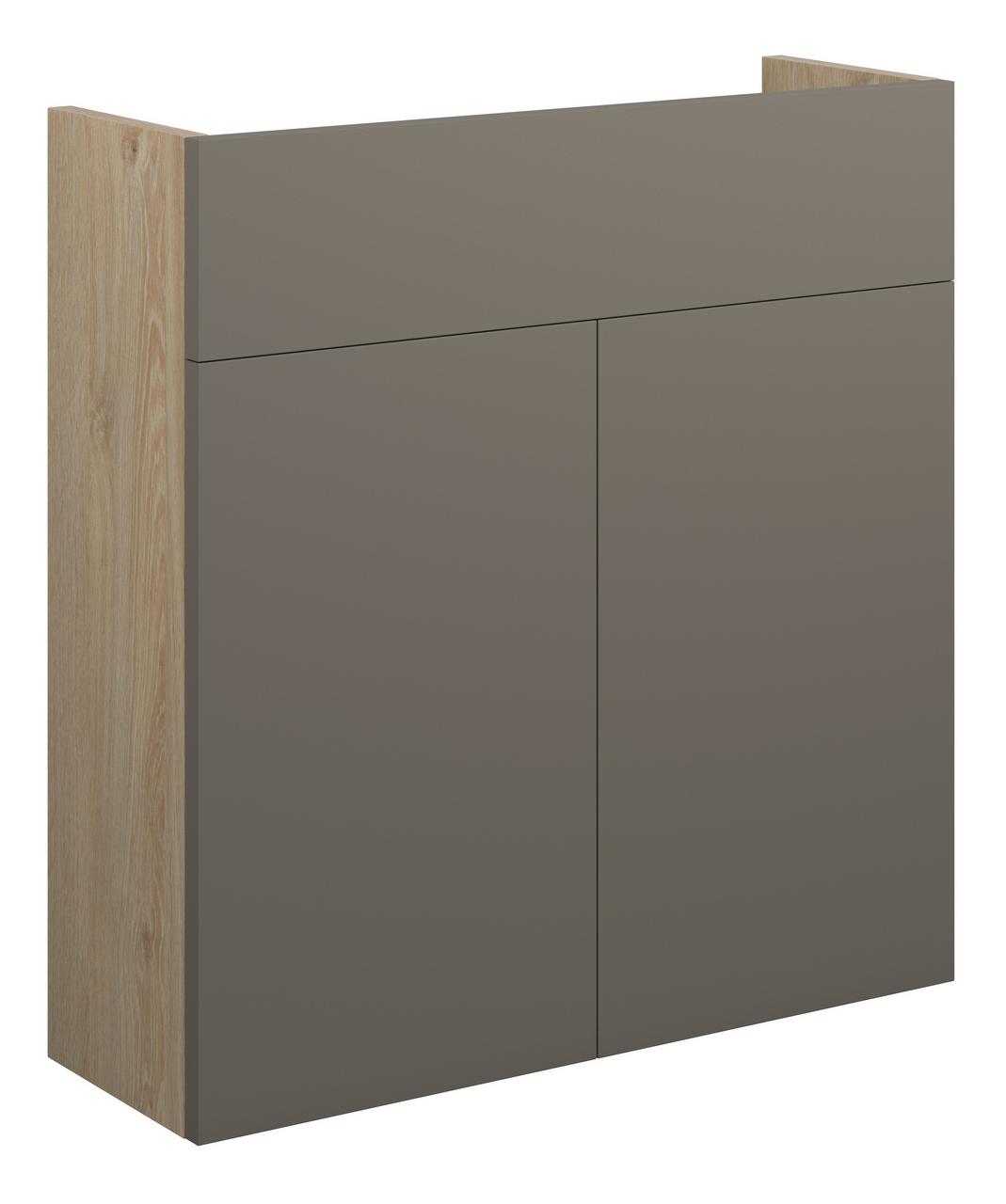 Auvellis Linaro 600mm Slim Basin Unit – Matt Stone | Cabinet Colour: Oak