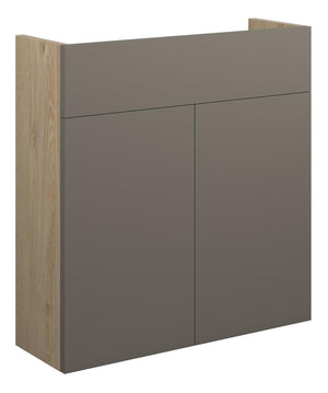 Auvellis Linaro 600mm Slim Basin Unit – Matt Stone | Cabinet Colour: Oak