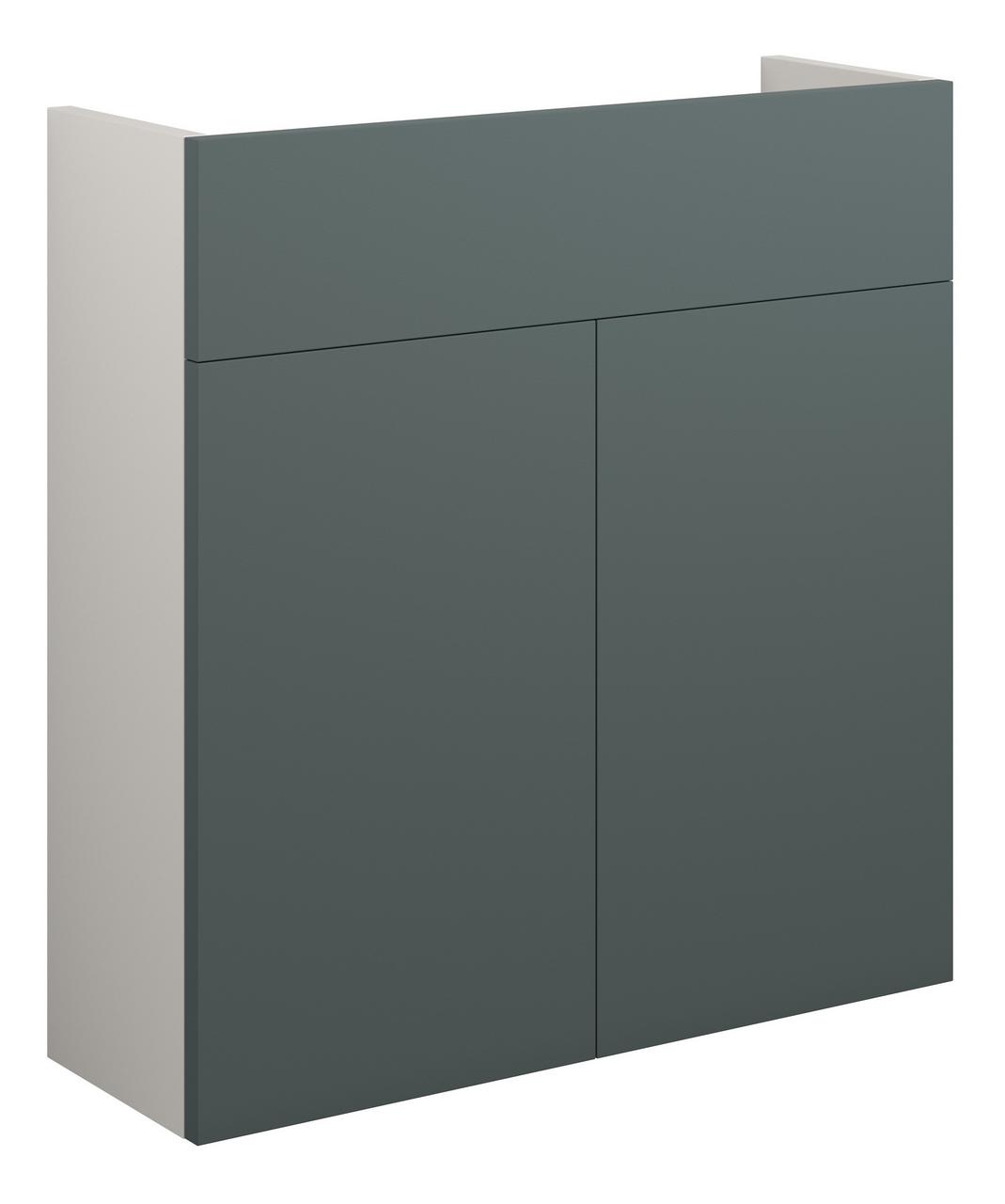 Auvellis Linaro 600mm Slim Basin Unit – Matt Green | Cabinet Colour: Grey