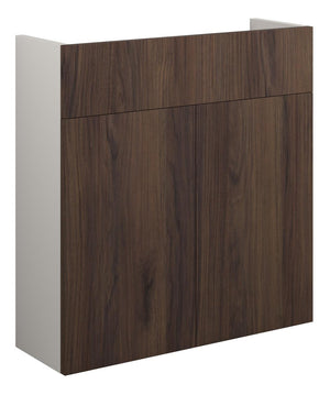 Auvellis Linaro 600mm Slim Basin Unit – Warm Walnut | Cabinet Colour: Grey