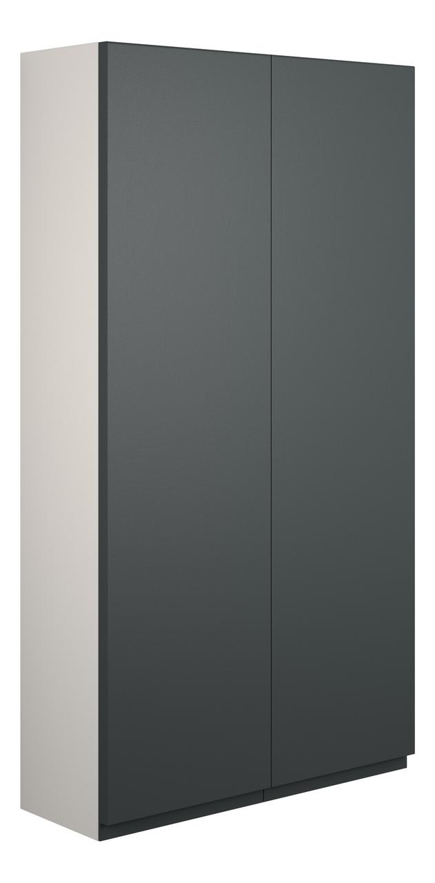 Auvellis Cara 600mm Slim 2 Door Storage Unit – Matt Graphite Grey | Cabinet Colour: Grey