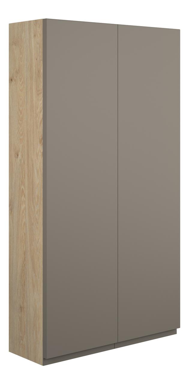 Auvellis Cara 600mm Slim 2 Door Storage Unit – Matt Stone | Cabinet Colour: Oak