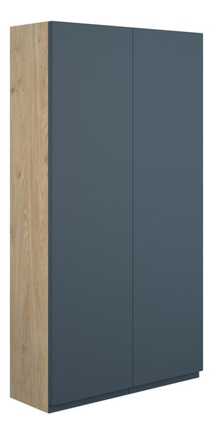 Auvellis Cara 600mm Slim 2 Door Storage Unit – Matt Arley Blue | Cabinet Colour: Oak