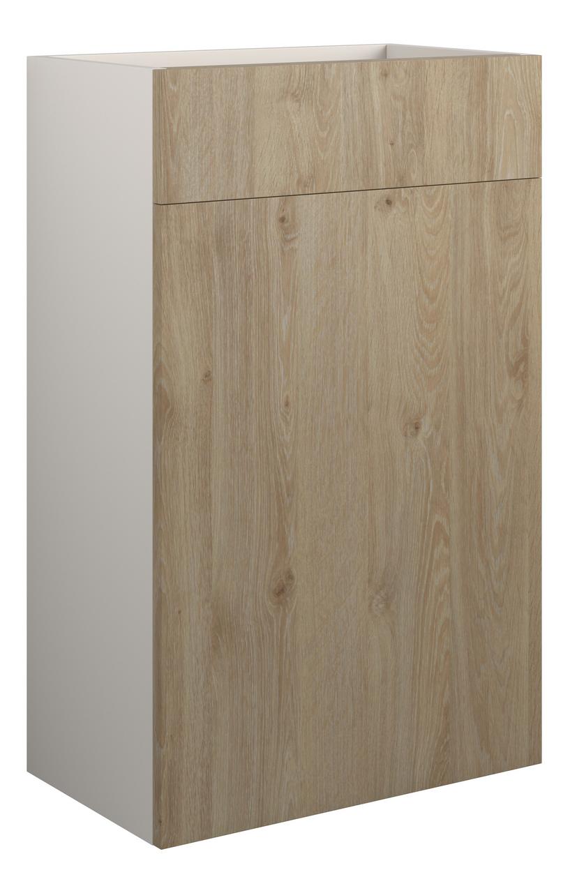 Auvellis Linaro 500mm Standard WC Unit – Havana Oak | Cabinet Colour: Grey