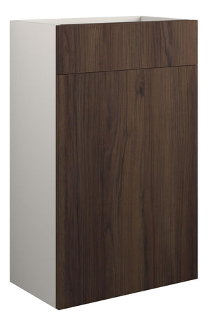 Auvellis Linaro 500mm Standard WC Unit – Warm Walnut | Cabinet Colour: Grey