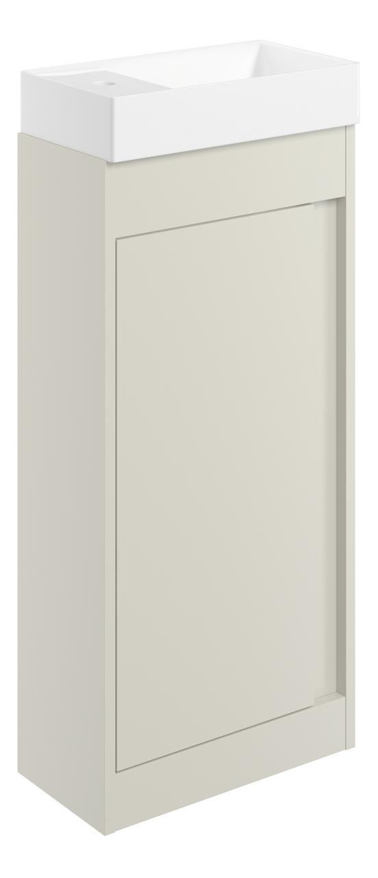 Auvellis Elements 410mm Floor Standing Unit Inc. Basin – Matt Latte