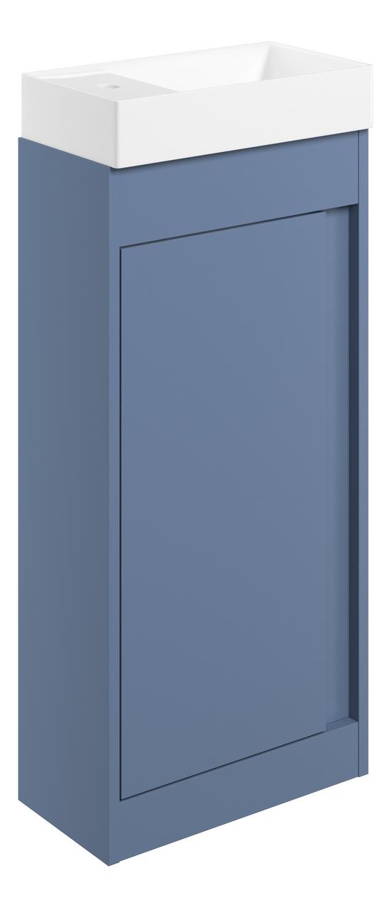 Auvellis Elements 410mm Floor Standing Unit Inc. Basin – Matt Misty Blue