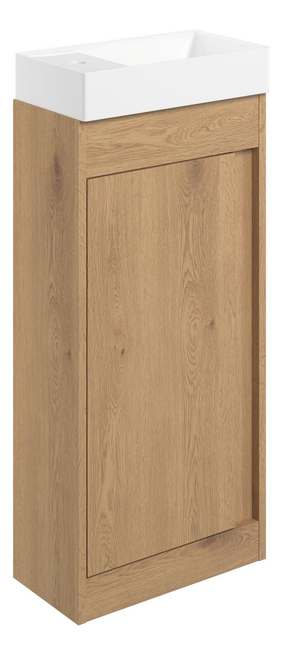 Auvellis Elements 410mm Floor Standing Unit Inc. Basin – Seville Oak