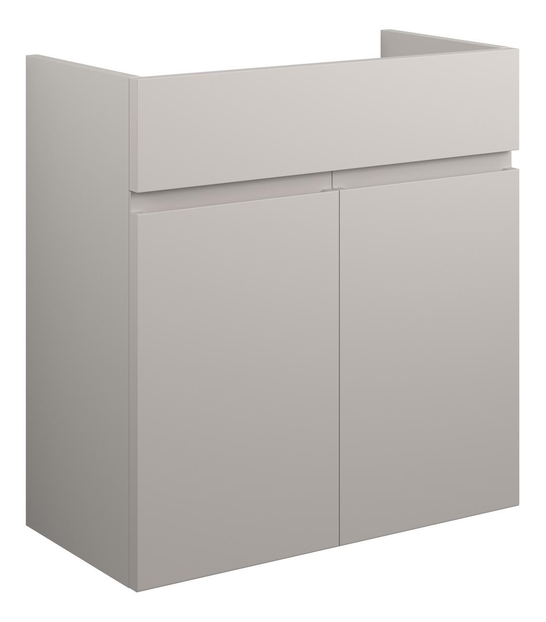 Auvellis Cara 600mm Standard Basin Unit – Matt Dove Grey | Cabinet Colour: Grey