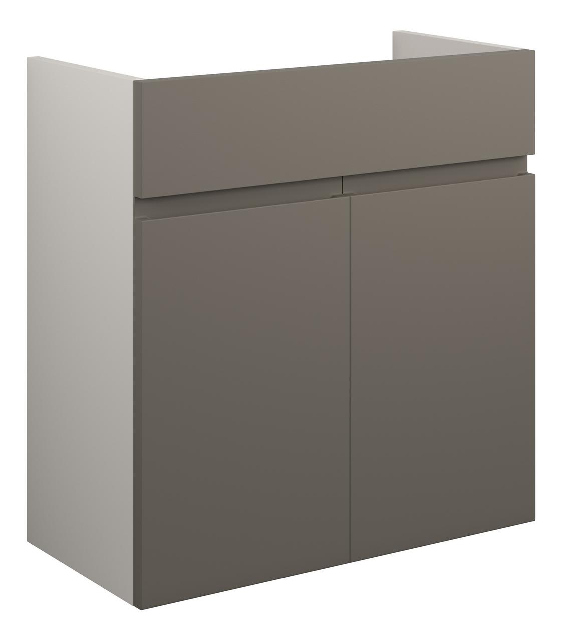 Auvellis Cara 600mm Standard Basin Unit – Matt Stone | Cabinet Colour: Grey