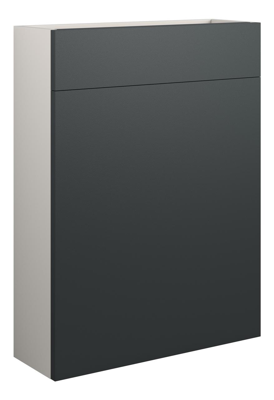 Auvellis Cara 600mm Slim WC Unit – Matt Graphite Grey | Cabinet Colour: Grey