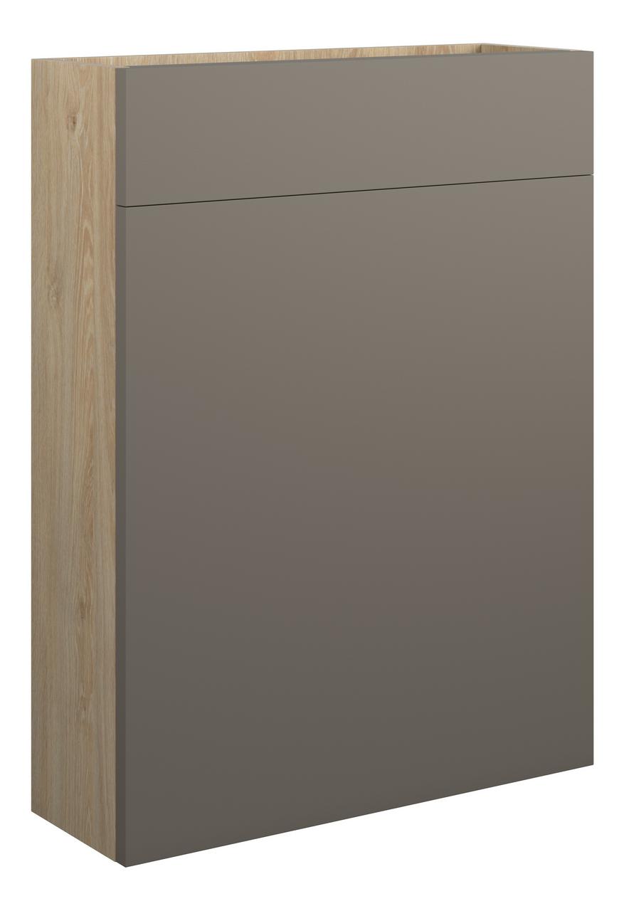 Auvellis Cara 600mm Slim WC Unit – Matt Stone | Cabinet Colour: Oak