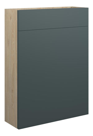 Auvellis Cara 600mm Slim WC Unit – Matt Green Camo | Cabinet Colour: Oak