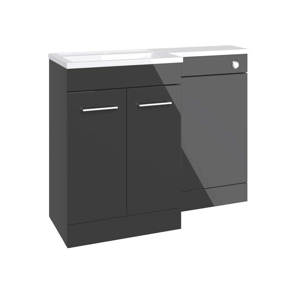 Auvellis Forma 1000mm left-hand furniture pack – Gloss Anthracite