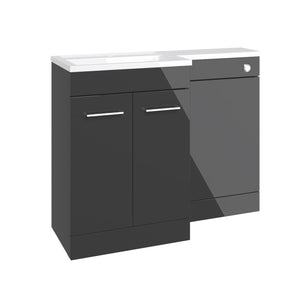 Auvellis Forma 1000mm left-hand furniture pack – Gloss Anthracite