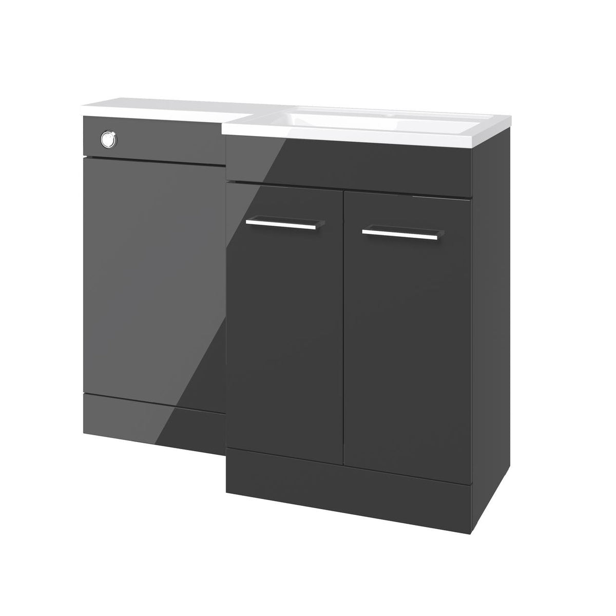 Auvellis Forma 1000mm right-hand furniture pack – Gloss Anthracite