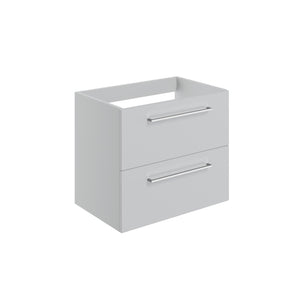 Auvellis Volta 590mm Wall Hung 2 Drawer Basin Unit (No Top) – Grey Gloss
