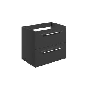 Auvellis Volta 590mm Wall Hung 2 Drawer Basin Unit (No Top) – Anthracite Gloss