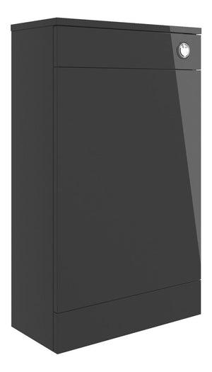 Auvellis Volta 500mm Floor Standing WC Unit – Anthracite Gloss