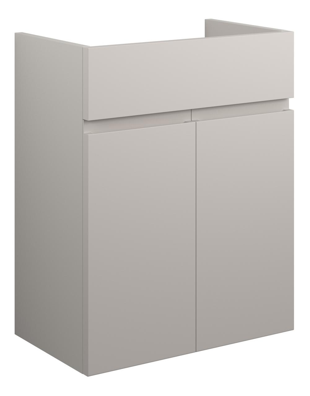 Auvellis Cara 500mm Standard Basin Unit – Matt Dove Grey | Cabinet Colour: Grey