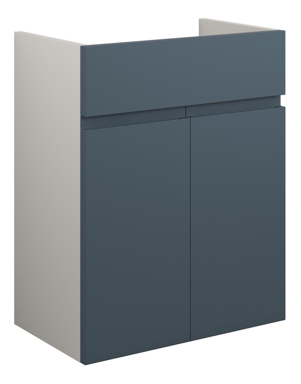 Auvellis Cara 500mm Standard Basin Unit – Matt Arley Blue | Cabinet Colour: Grey