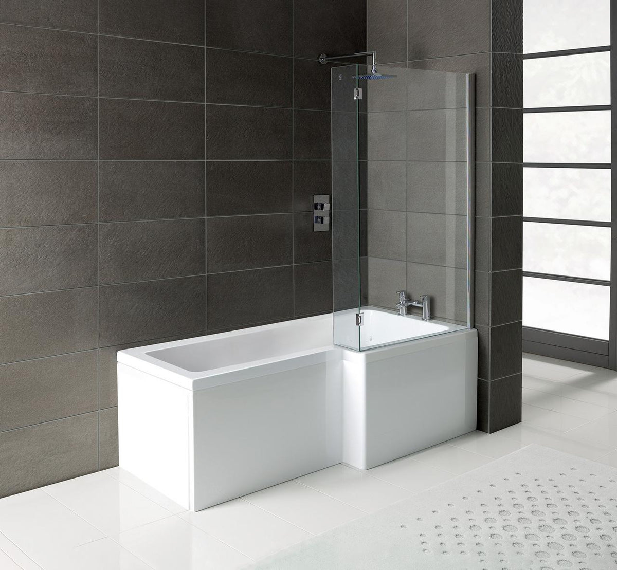 Auvellis L-Shape Single End 1700x700-850x410mm 0TH Bath Only – Right Hand