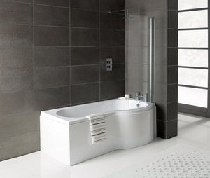 Auvellis P-Shape Single End 1700x700-850x410mm 0TH Bath Only – Right Hand