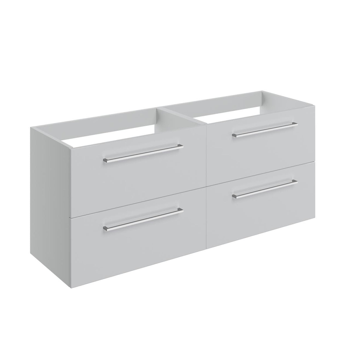 Auvellis Volta 1180mm Wall Hung 2 Drawer Basin Unit Run (No Top) – Grey Gloss