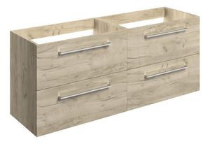 Auvellis Volta 1180mm Wall Hung 2 Drawer Basin Unit Run (No Top) – Oak