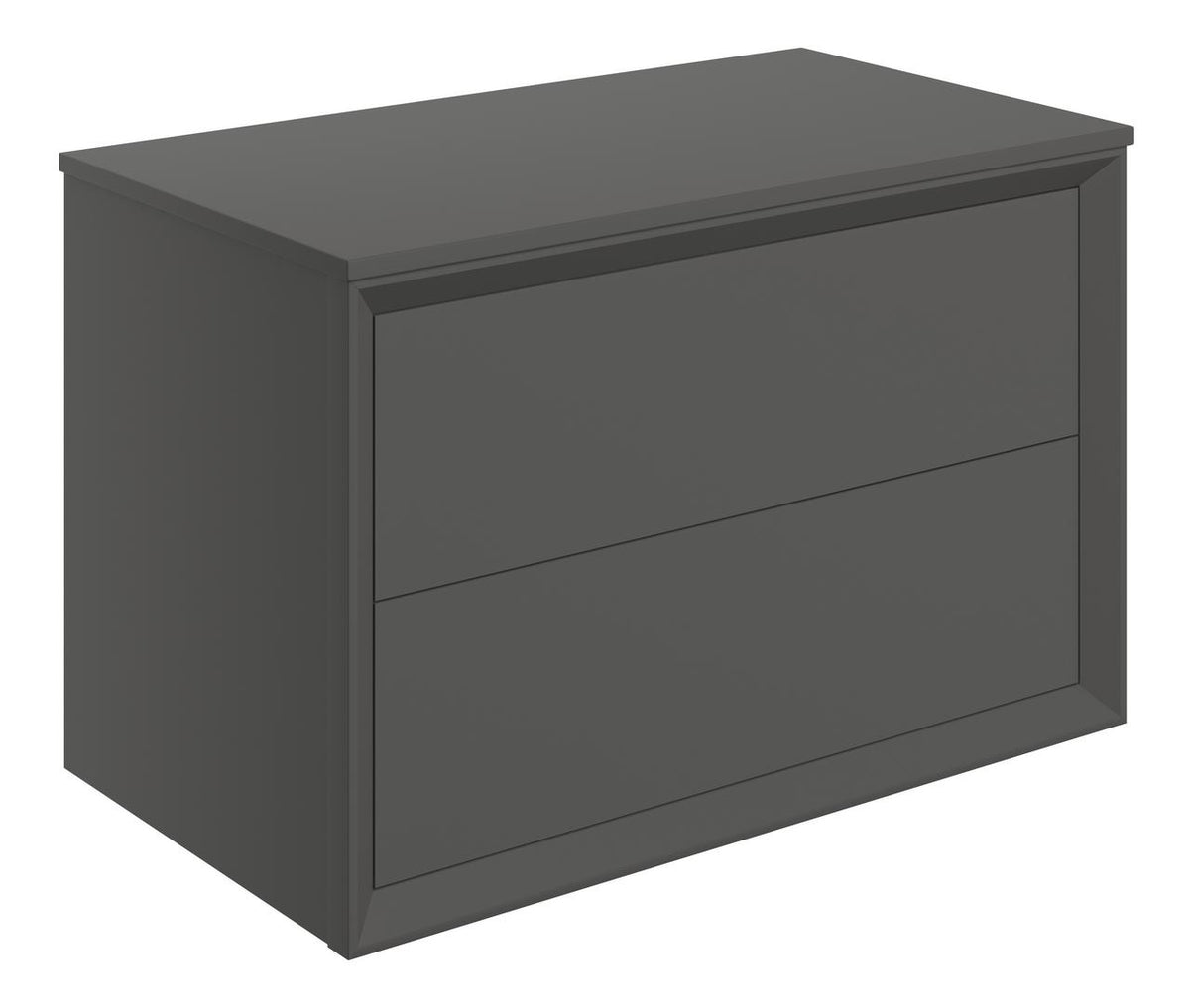 Auvellis Push 810mm Wall Hung 2 Drawer Basin Unit & Top – Matt Clay